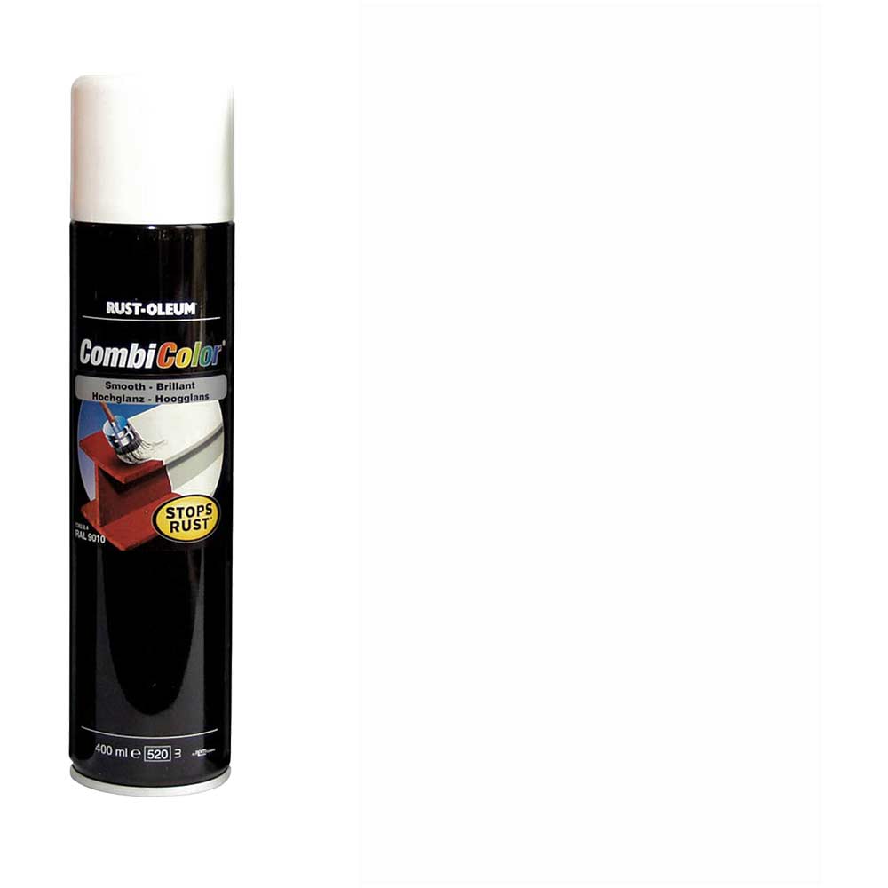 Image of Rust Oleum CombiColor Metal Spray Paint White Aluminium 400ml