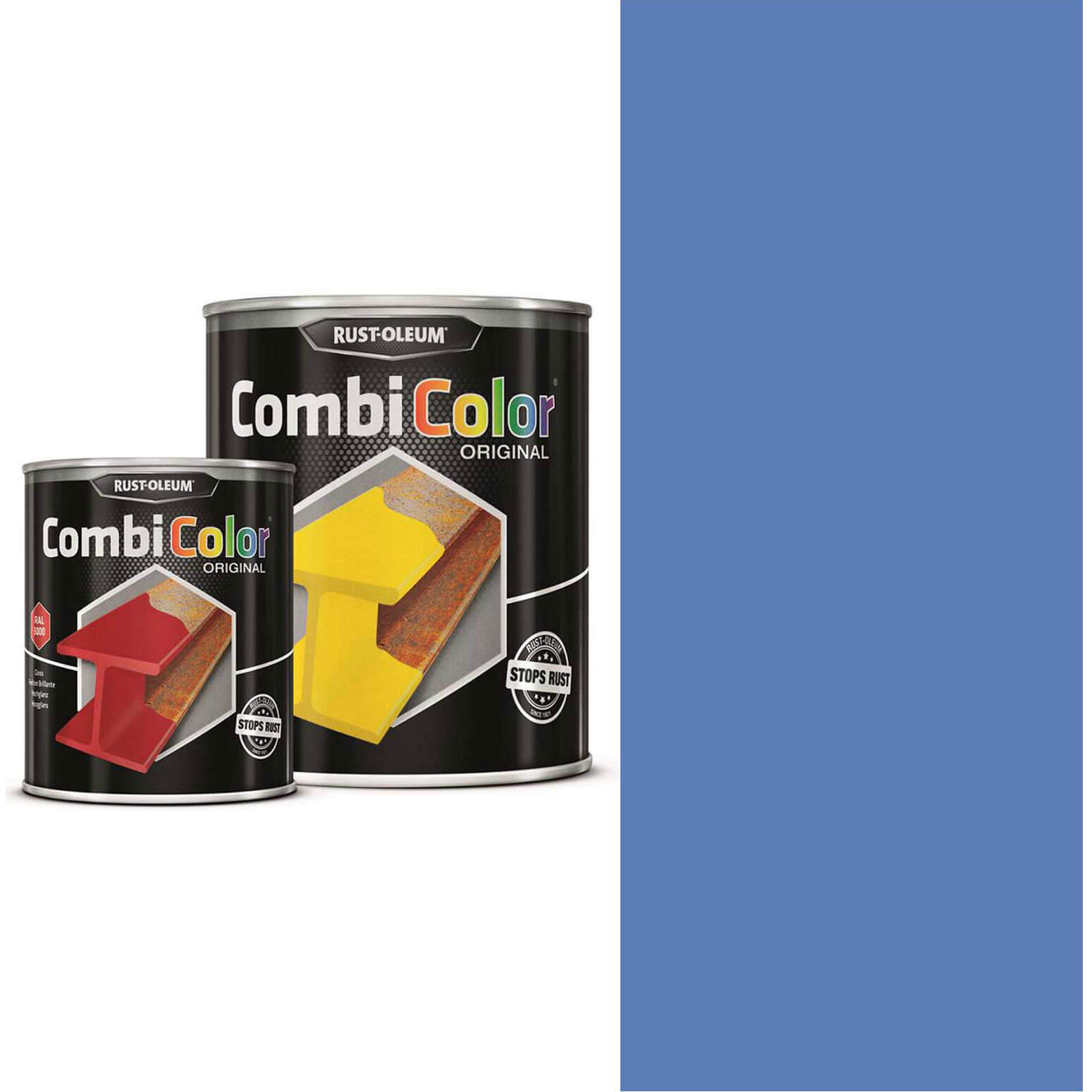 Image of Rust Oleum CombiColor Metal Protection Paint Light Blue 750ml