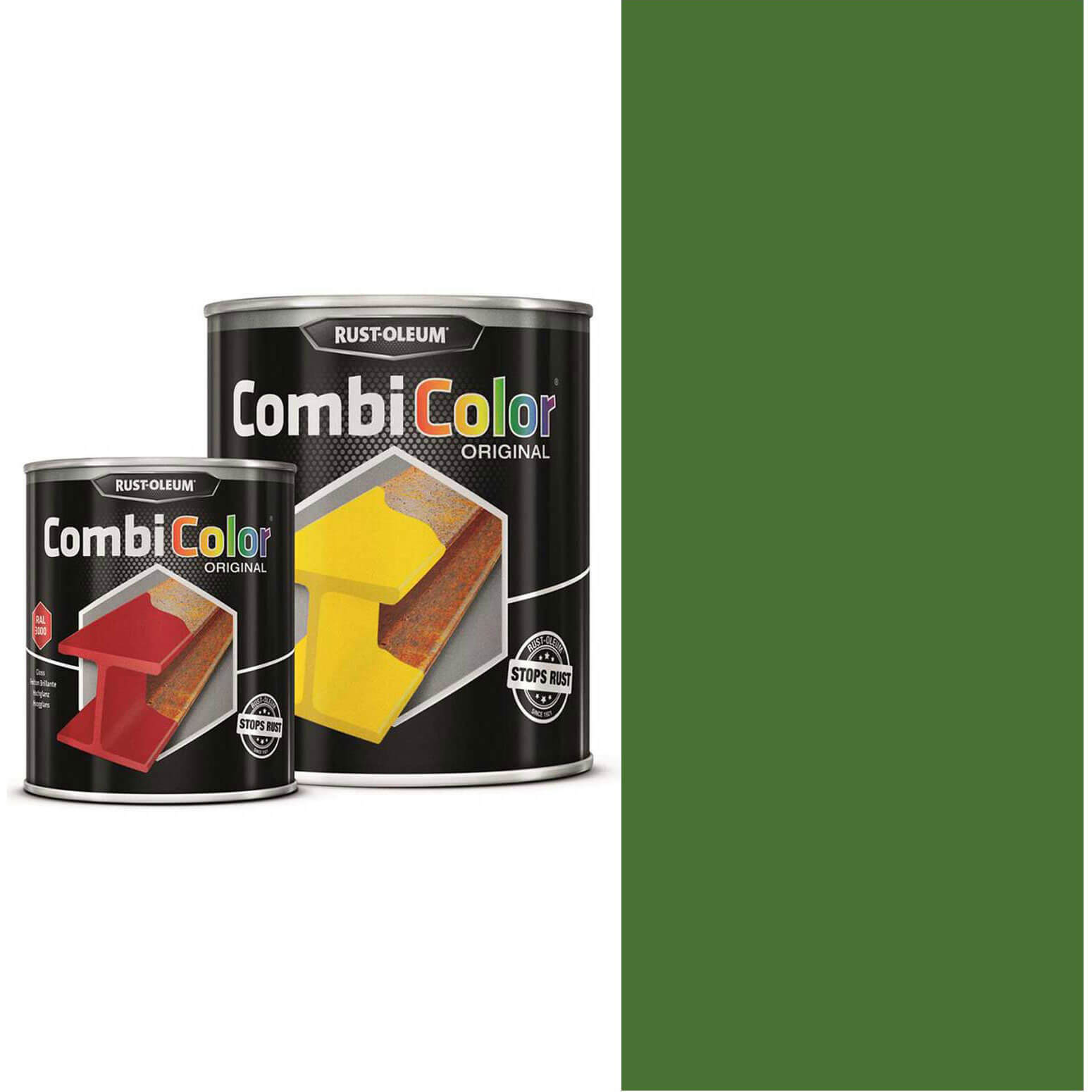 Image of Rust Oleum CombiColor Metal Protection Paint Emerald Green 750ml