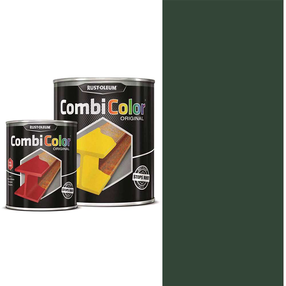 Image of Rust Oleum CombiColor Metal Protection Paint Moss Green 2.5l