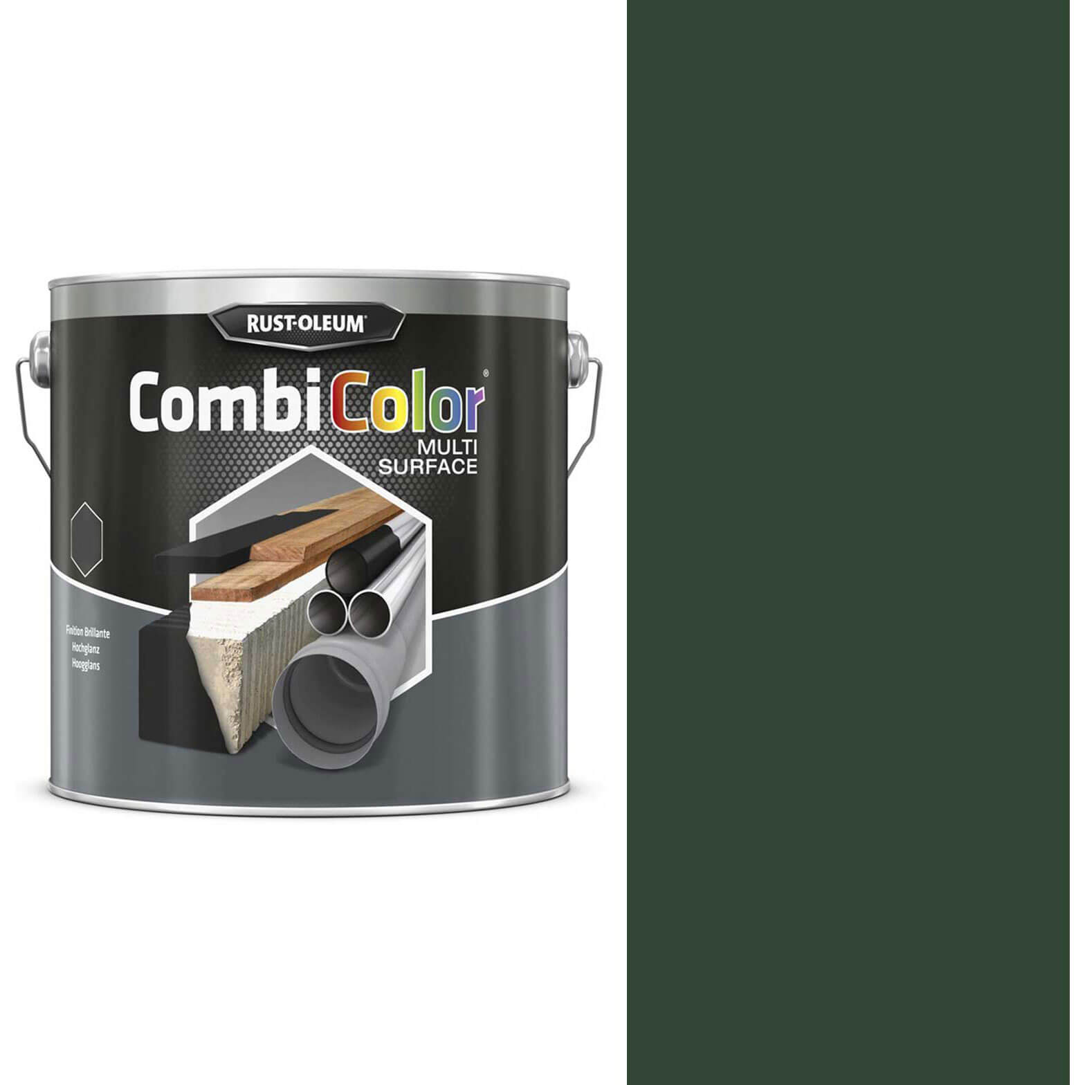 Image of Rust Oleum CombiColor Multi Surface Paint Moss Green 2.5l