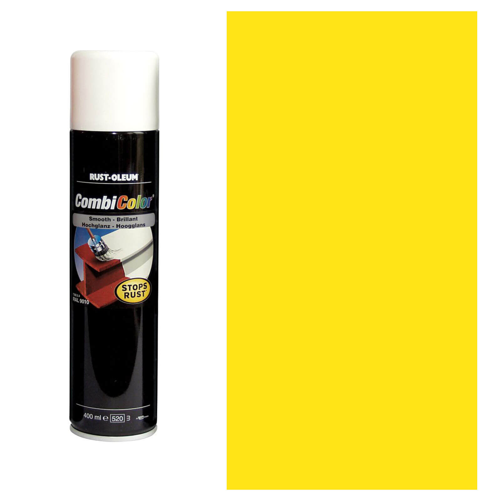 Image of Rust Oleum CombiColor Metal Spray Paint Light Yellow 400ml