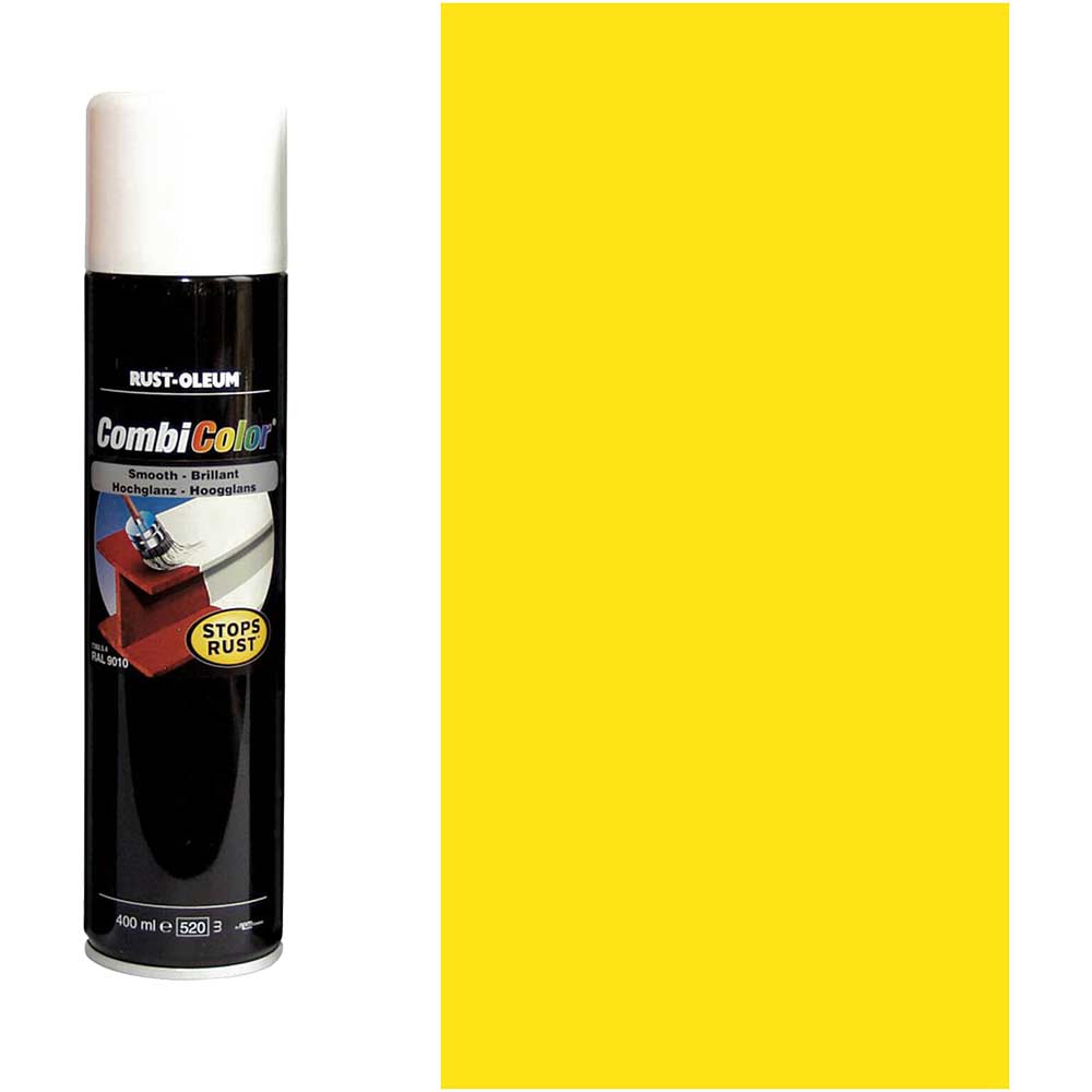 Image of Rust Oleum CombiColor Metal Spray Paint Light Yellow 400ml