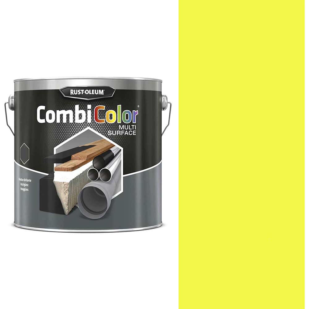 Rust Oleum CombiColor Multi Surface Paint Light Yellow 750ml