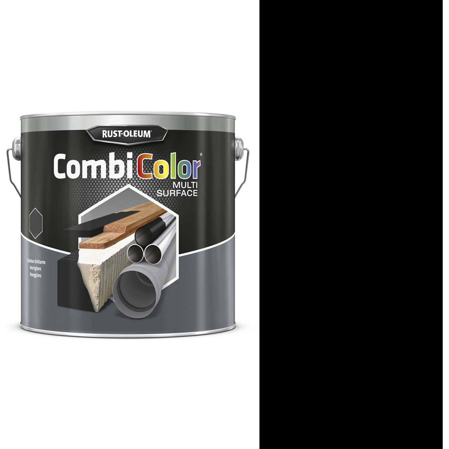 Image of Rust Oleum CombiColor Multi Surface Paint Matt Black 2.5l