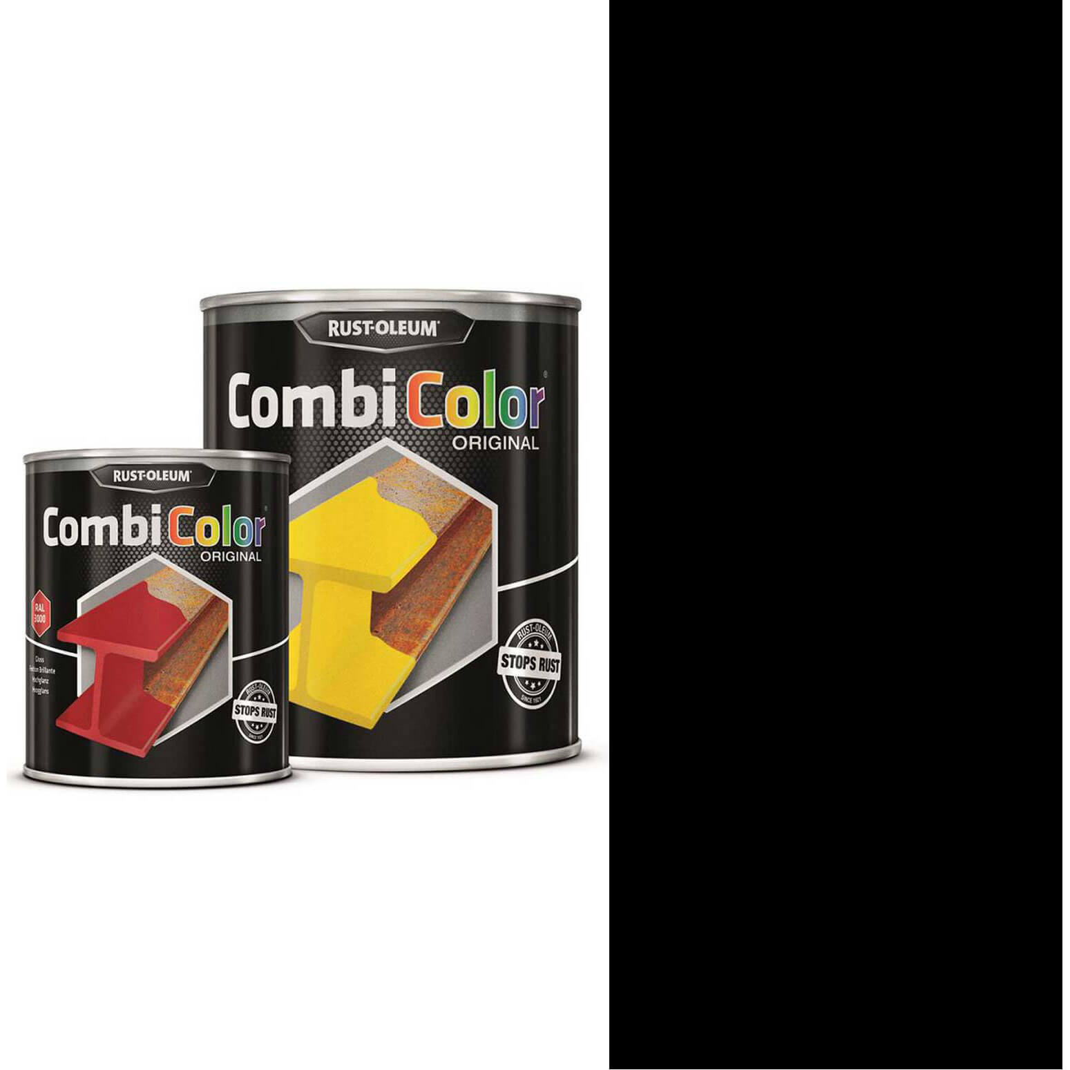 Image of Rust Oleum CombiColor Metal Protection Paint Black 2.5l