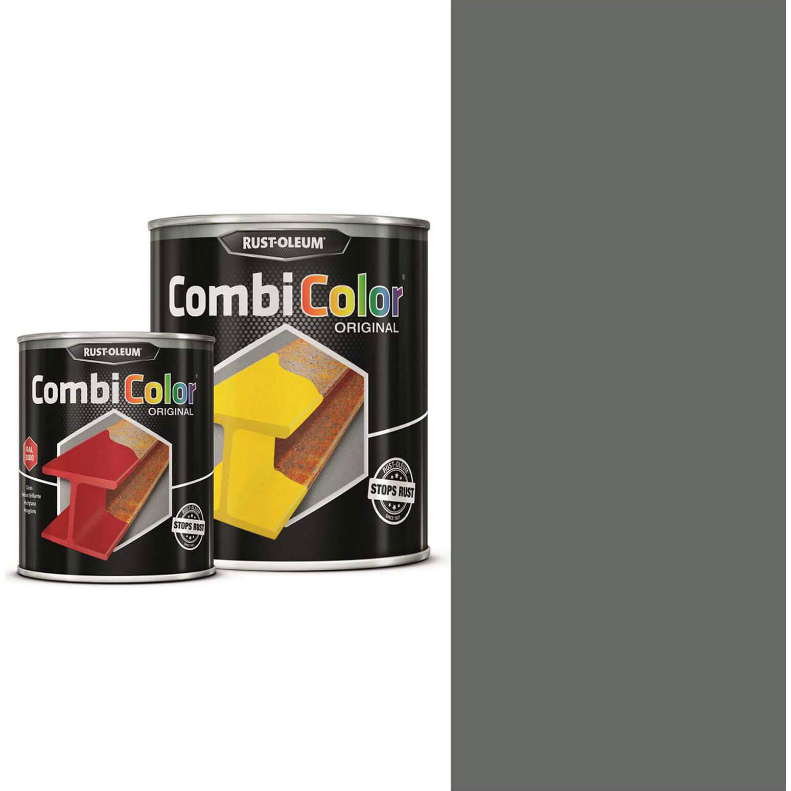 Image of Rust Oleum CombiColor Metal Protection Paint Navy Grey 2.5l