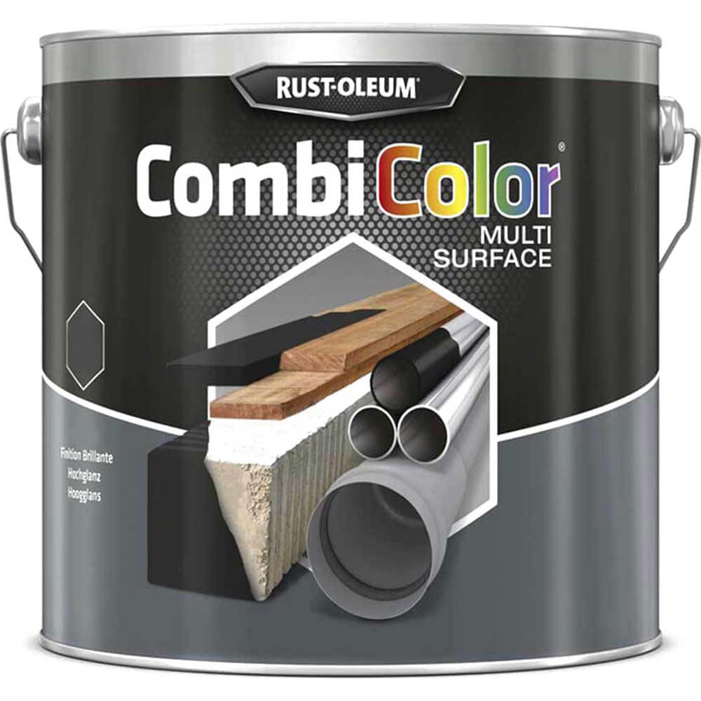 Image of Rust Oleum CombiColor Multi Surface Paint Matt White 750ml