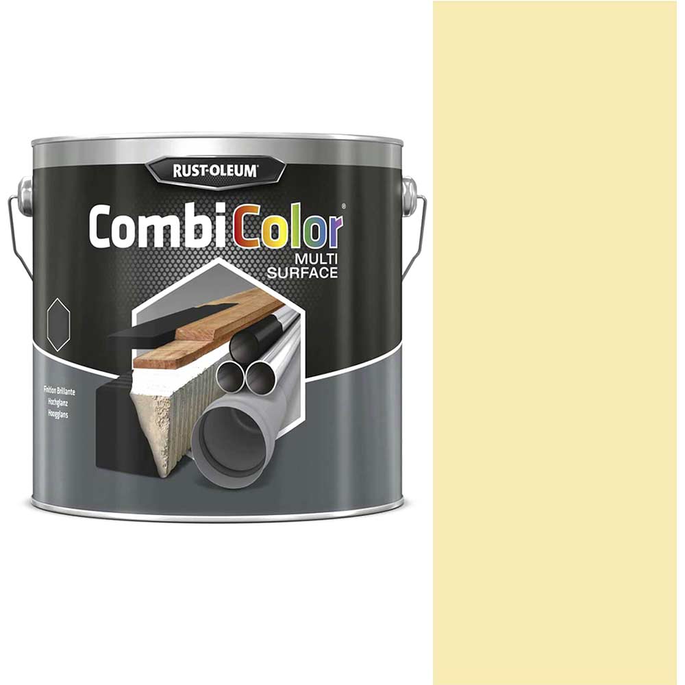 Image of Rust Oleum Satin Multi Surface Paint Cream 2.5l