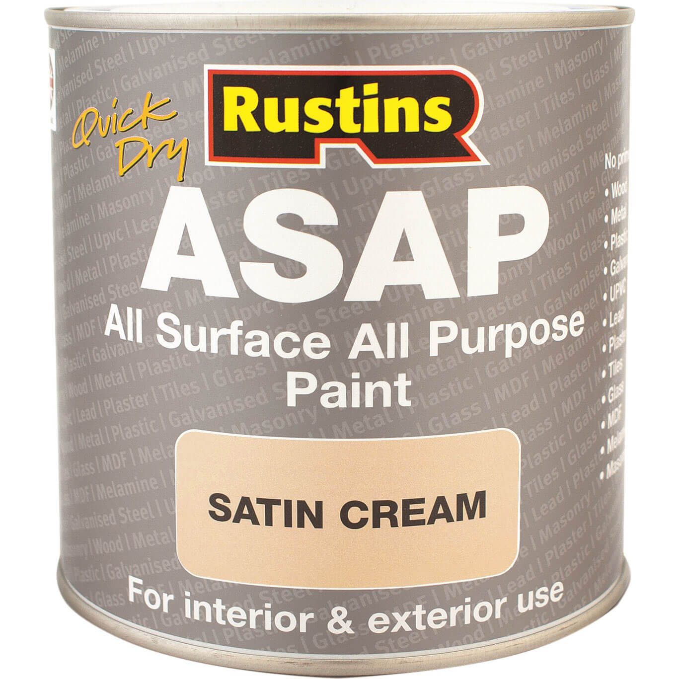 Image of Rustins ASAP All Surface All Purpose Paint Cream 250ml