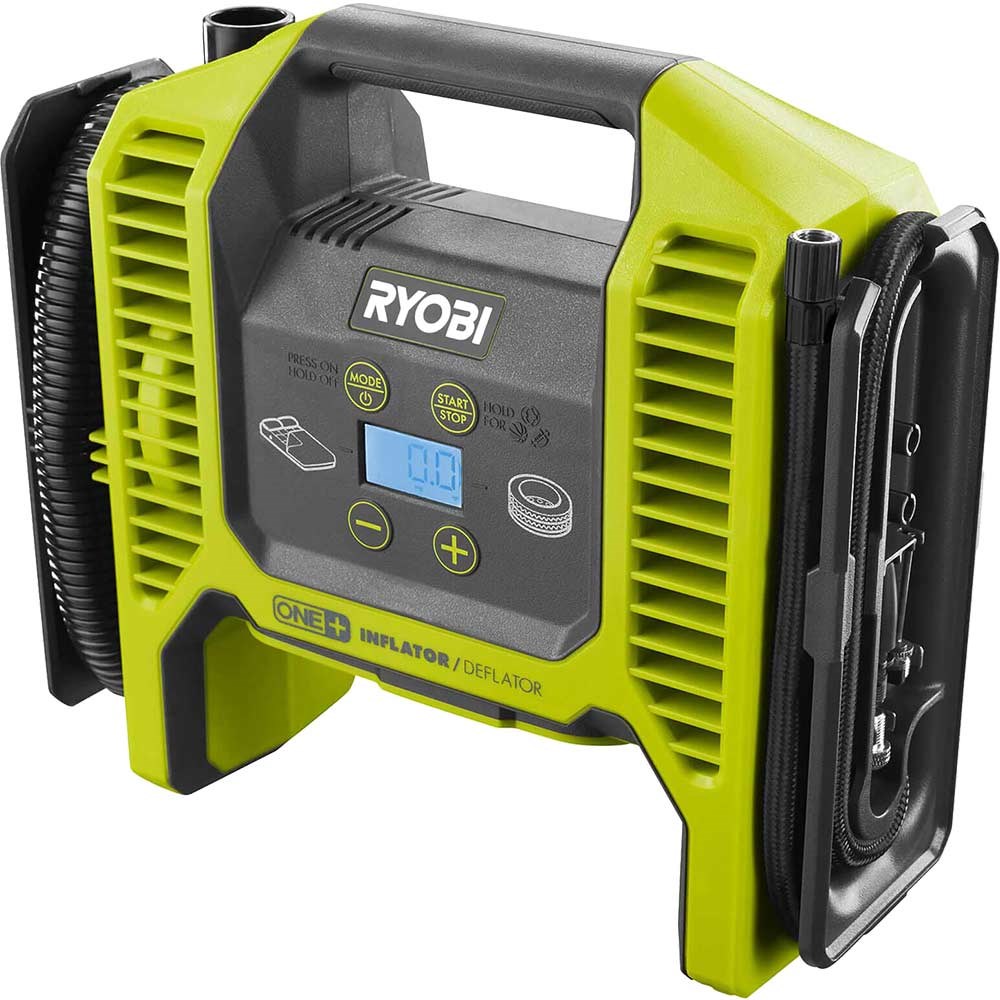 Whisper High Volume Ryobi Cordless Inflator With Battery Green
