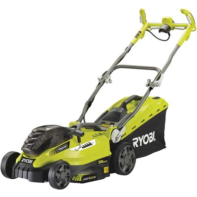 Ryobi RLM18C36H225 Twin 18v Cordless Hybrid Fusion Rotary Lawnmower 360mm