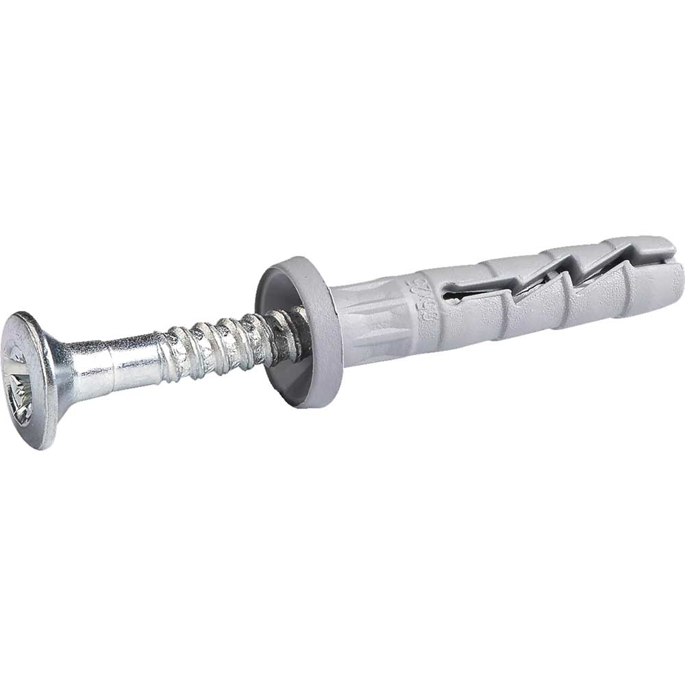 Rawl FX-N-C Nylon Hammer In Fixing with Cylindrical Head Screw 5mm 30mm Pack of 25