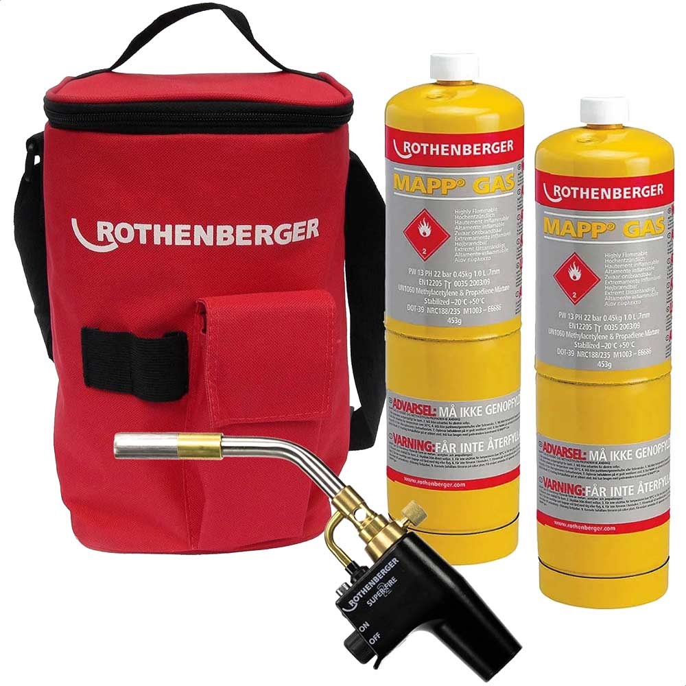 Rothenberger Hot Bag Superfire Gas Torch and Mapp Gas Starter - Main Image