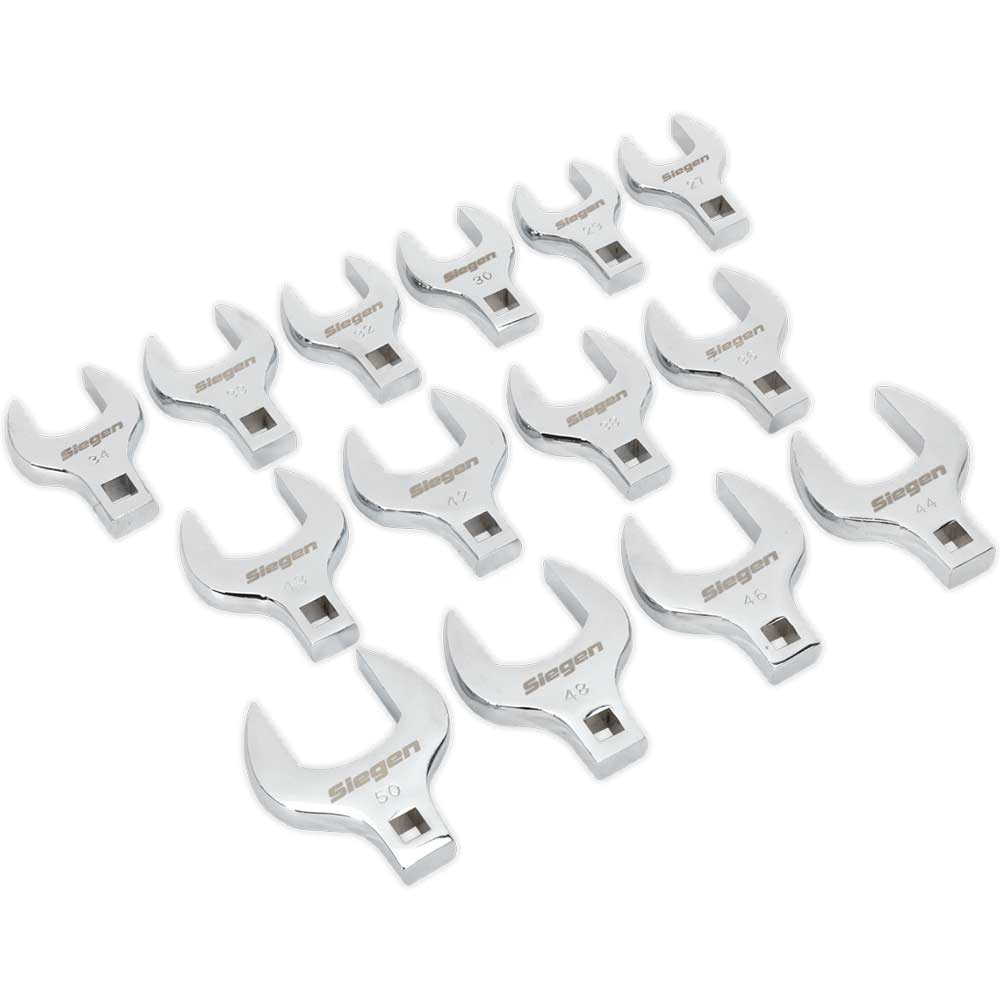 Siegen 14 Piece 1/2" Drive Crow Foot Spanner Set Metric 1/2
