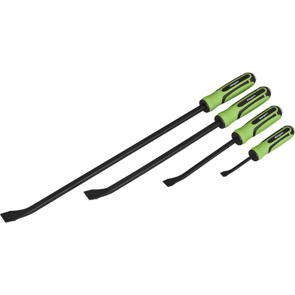Siegen 4 Piece Angled Hammer Cap Pry Bar Set