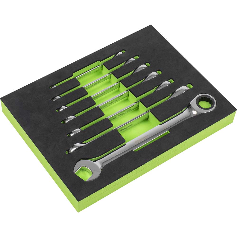Siegen 7 Piece Ratchet Combination Spanner Set Metric