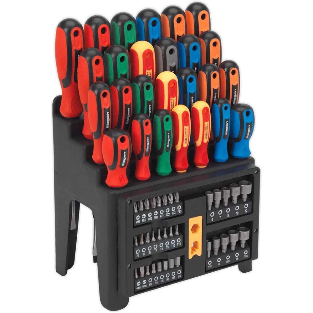 Siegen 61 Piece Screwdriver Bit and Nut Driver Set