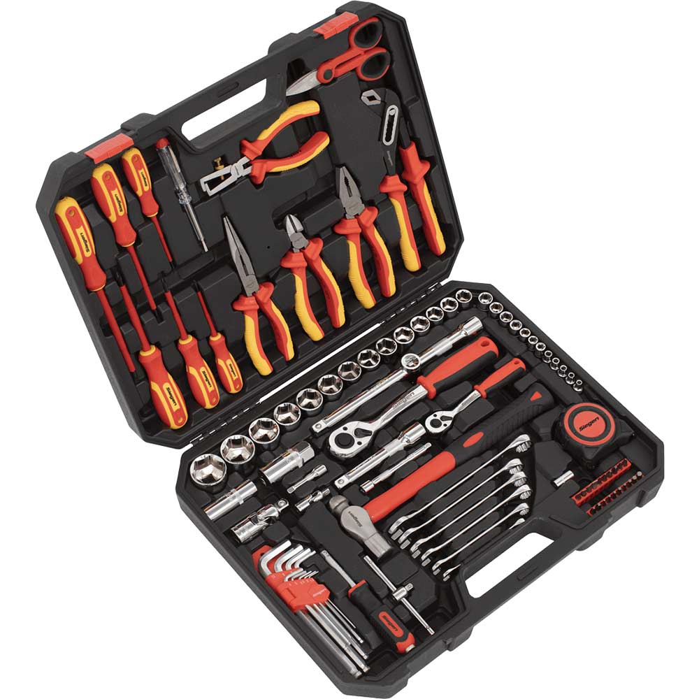 Image of Siegen 90 Piece VDE Insulated Electricians Hand Tool Kit