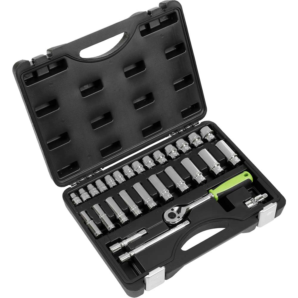 Siegen 28 Piece 3/8" Drive Hex Socket Set 3/8