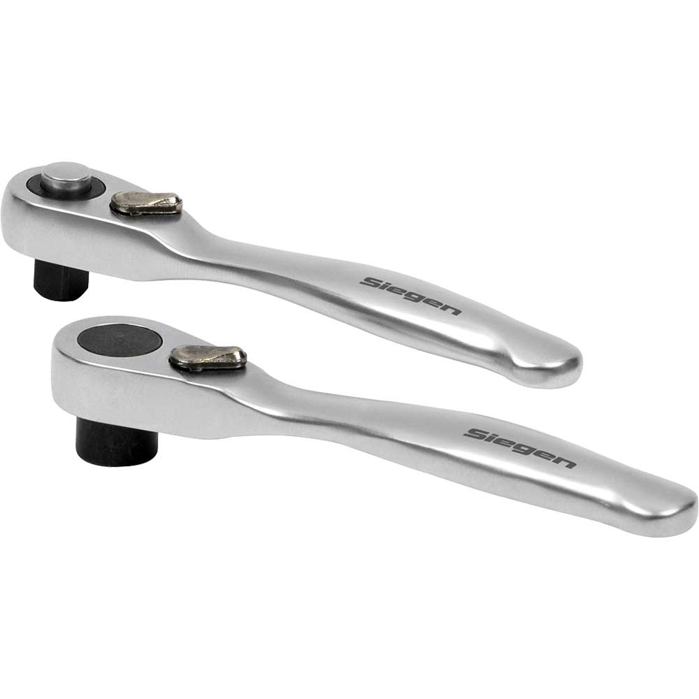 Siegen 2 Piece 1/4" Drive Micro Ratchet and Bit Driver Set 1/4