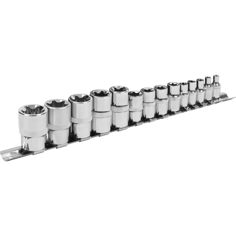 Siegen 14 Piece Combination Drive Torx Socket Set Combination
