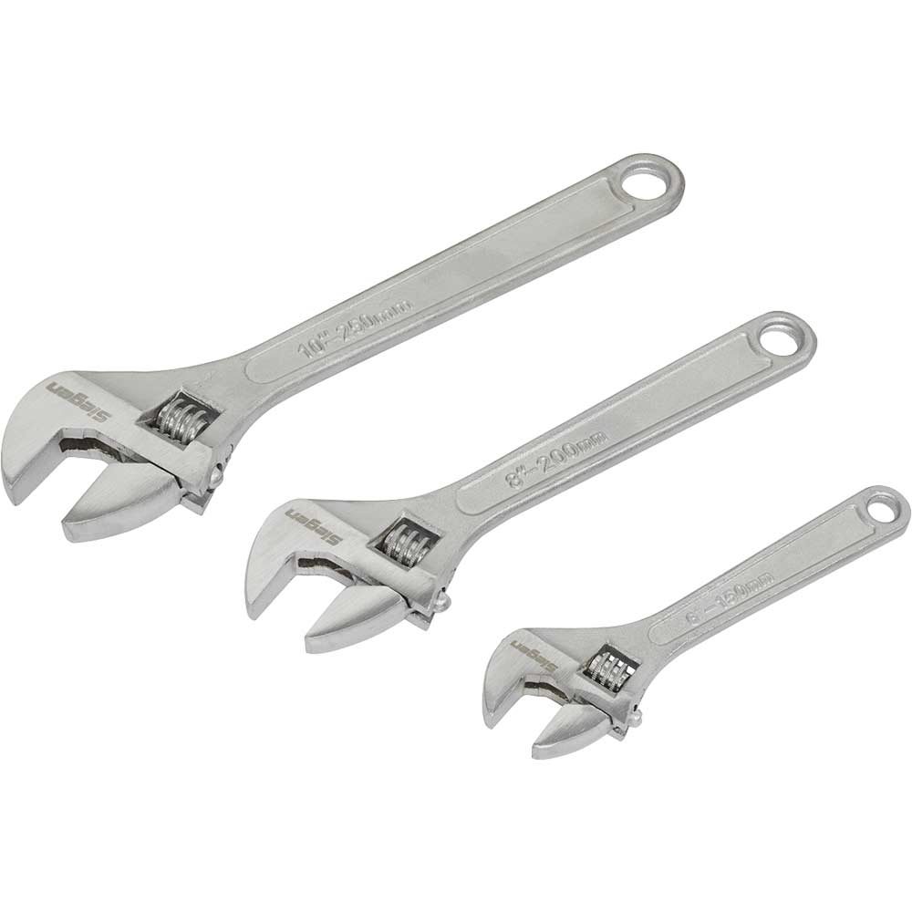 Siegen 3 Piece Adjustable Spanner Set