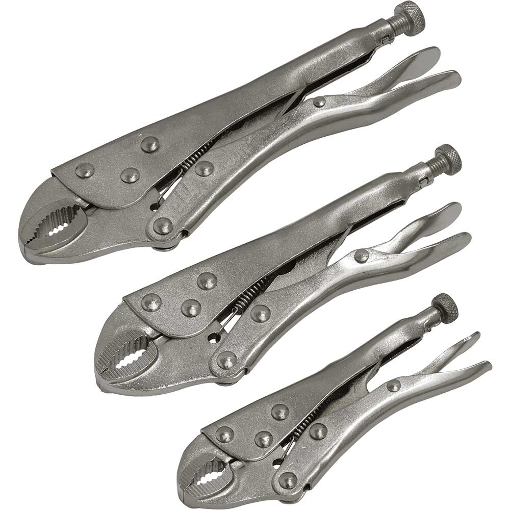 Siegen 3 Piece Locking Plier Set