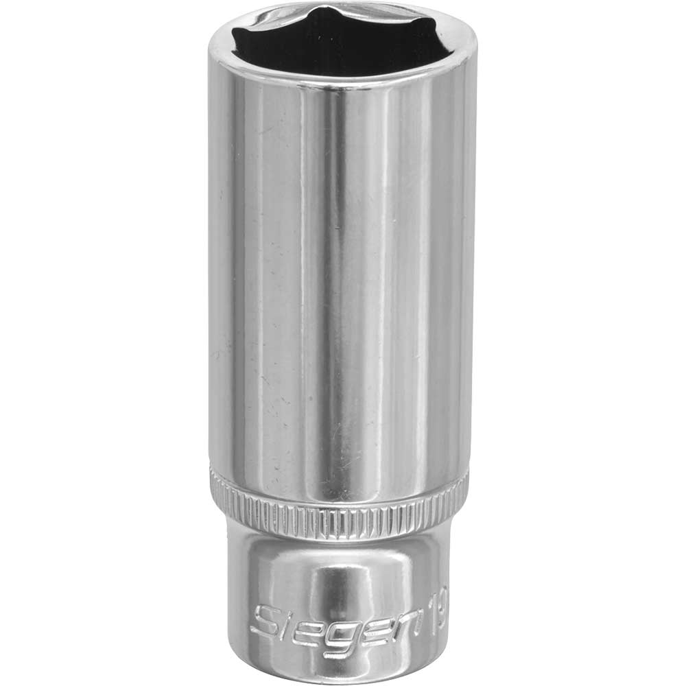 Siegen 3/8" Drive Deep Hexagon WallDrive Socket Metric 3/8" 19mm