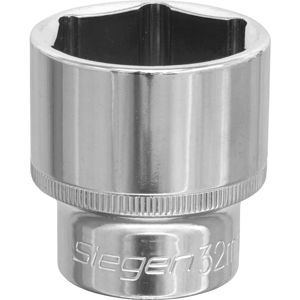 Siegen 1/2" Drive Hexagon WallDrive Socket Metric 1/2" 32mm