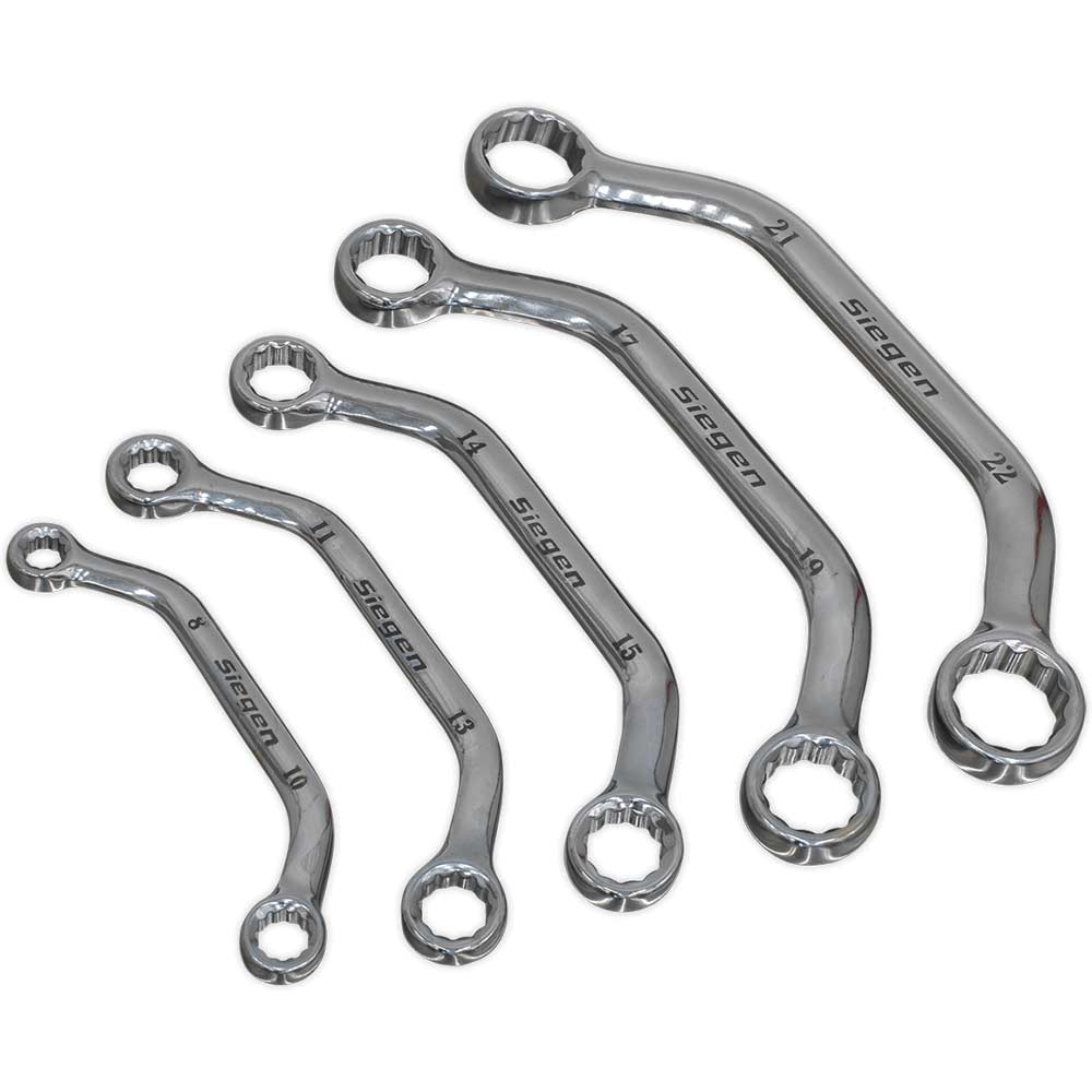 Siegen 5 Piece Obstruction Ring Spanner Set Metric