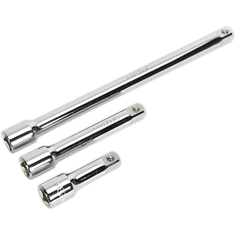 Siegen 3 Piece 1/2" Drive Socket Extension Bar Set 1/2