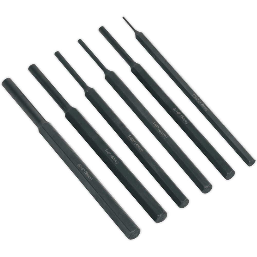 Siegen 6 Piece Parallel Pin Punch Set