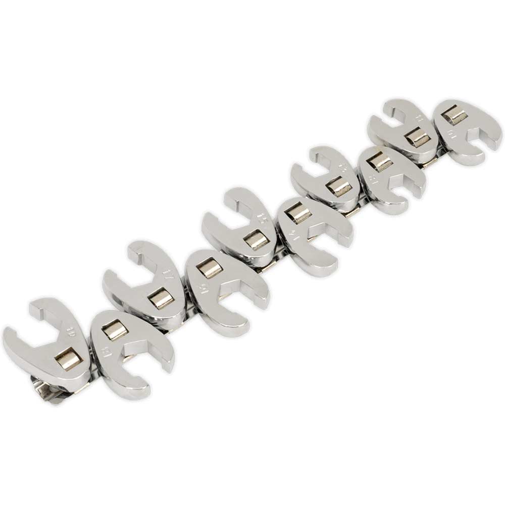 Image of Siegen S0845 10 Piece 3/8" Drive Metric Flare Nut Crows Foot Wrench Set