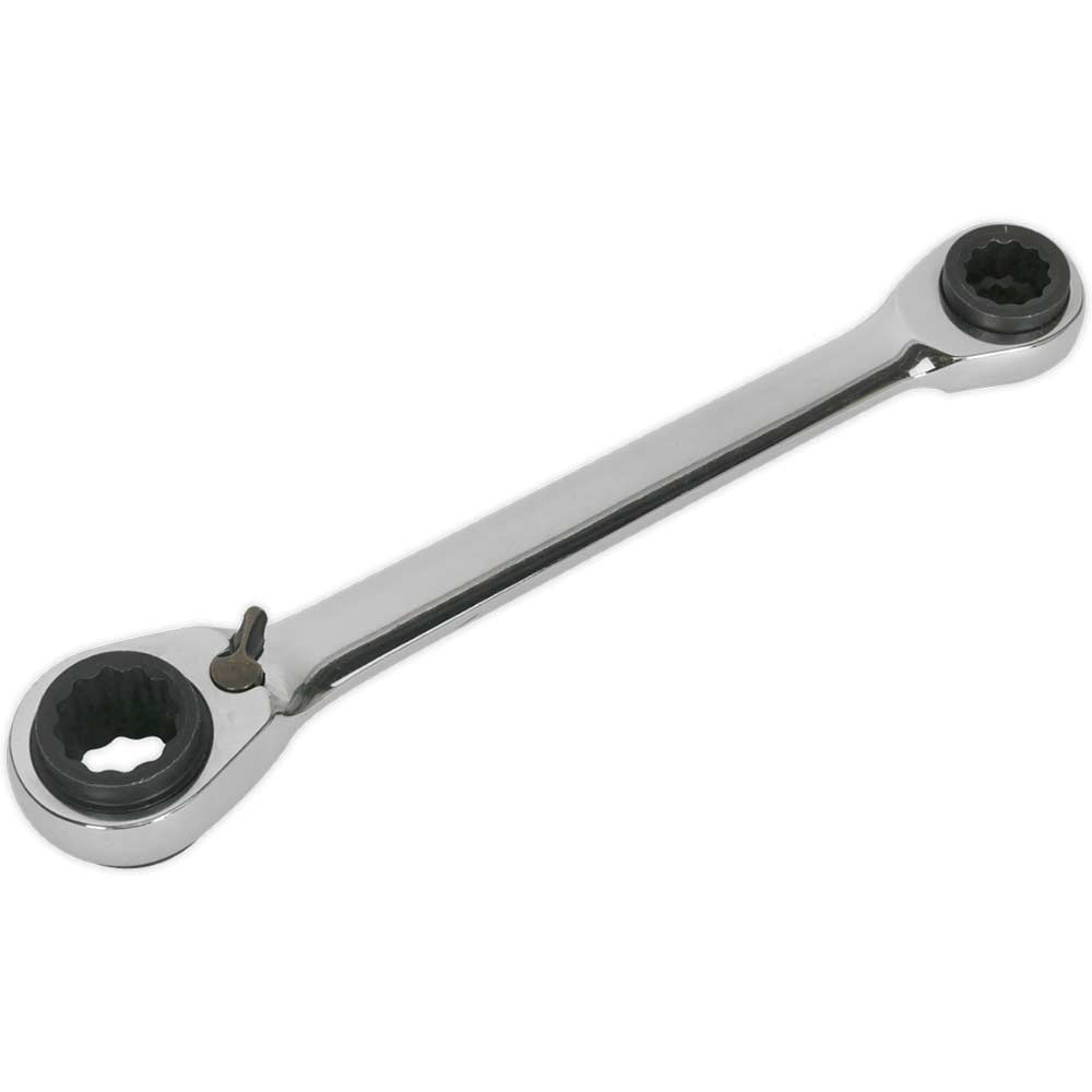Siegen 4 in 1 Ratchet Ring Spanner Metric 10mm x 13mm / 17mm x 19mm