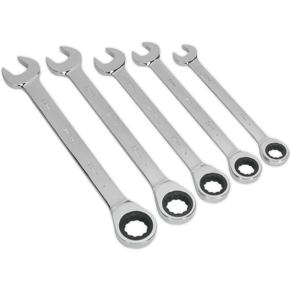 Siegen 5 Piece Combination Ratchet Spanner Set Metric