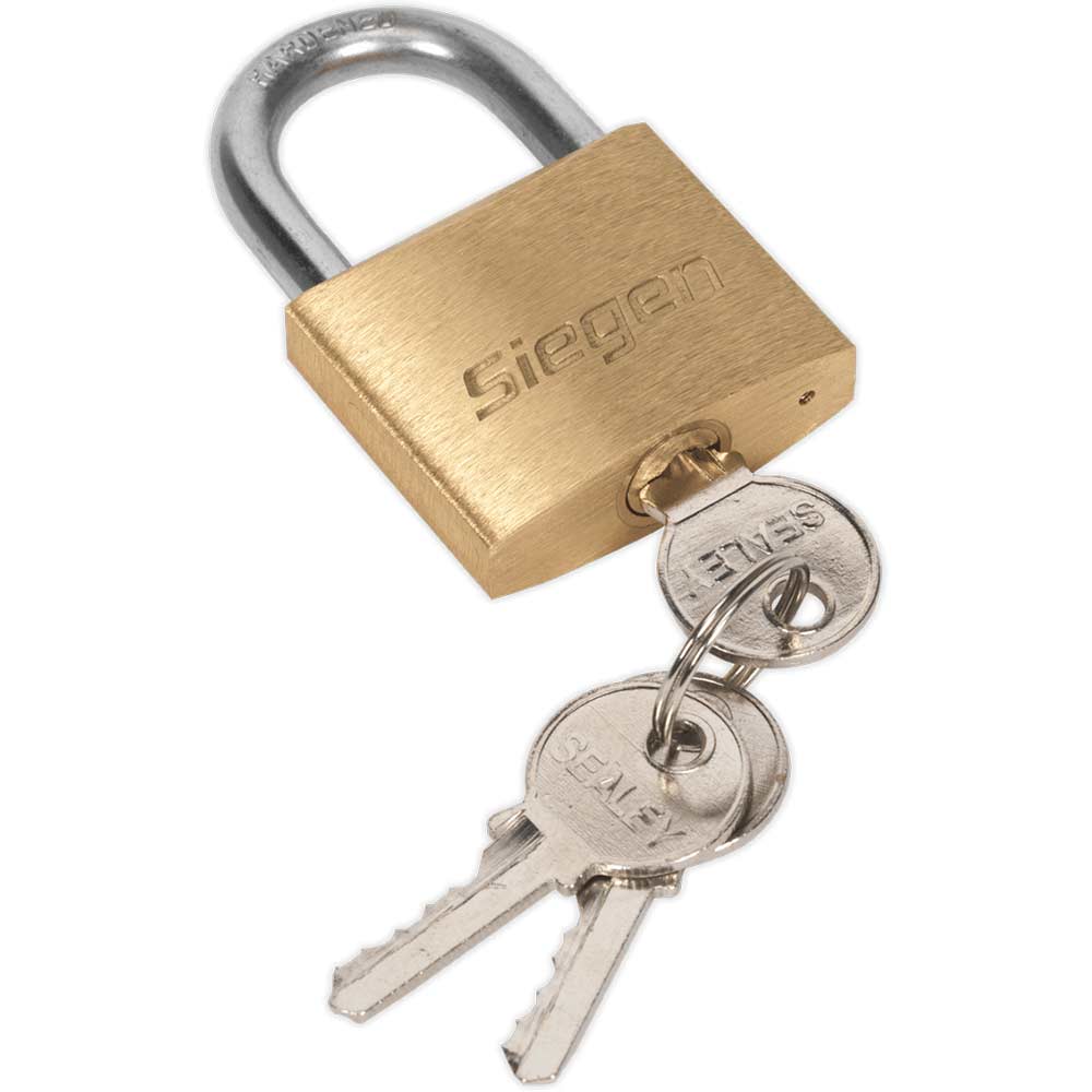 Siegen Brass Padlock 40mm Standard