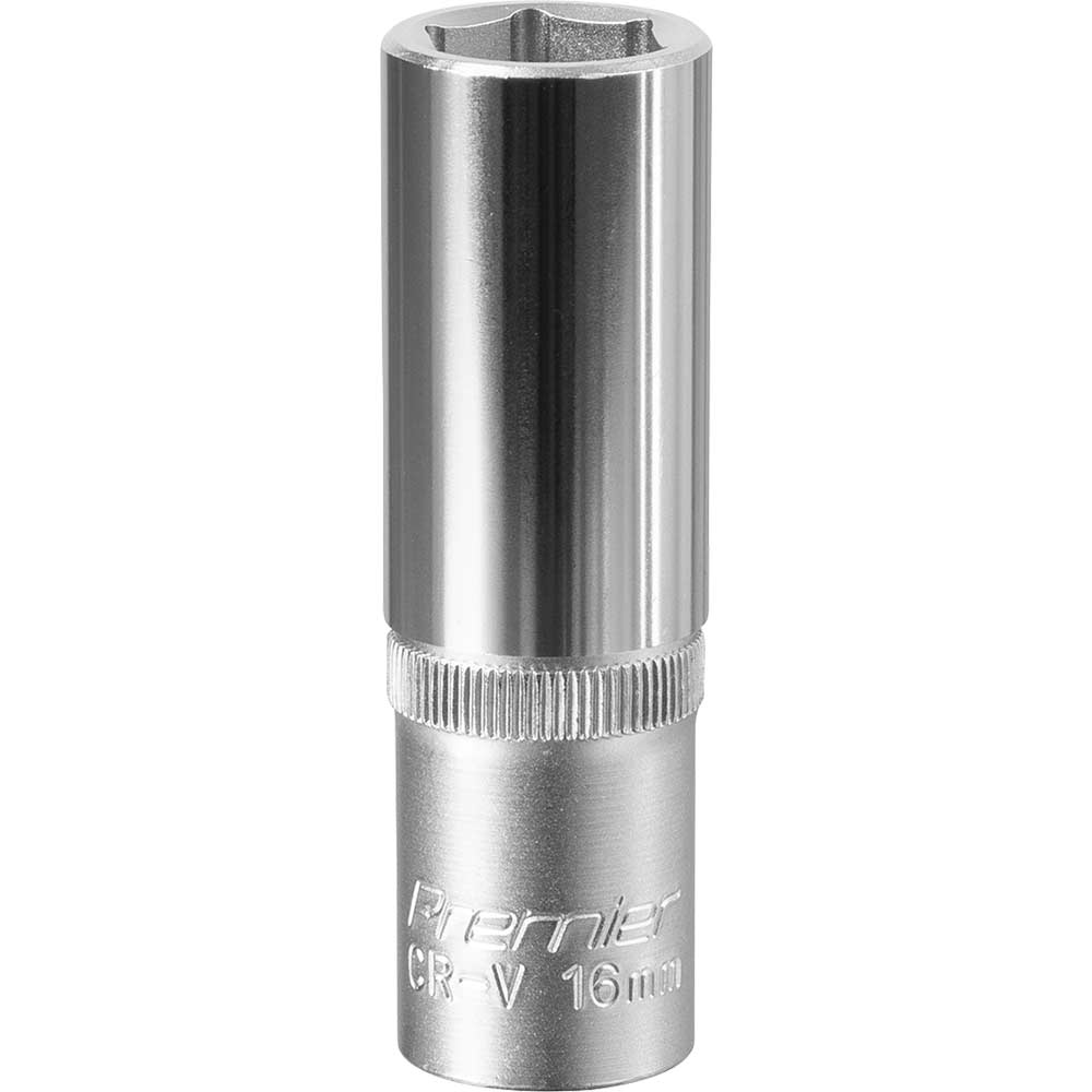 Sealey 1/2" Drive Deep Hexagon WallDrive Socket Metric 1/2" 16mm in UK Specification