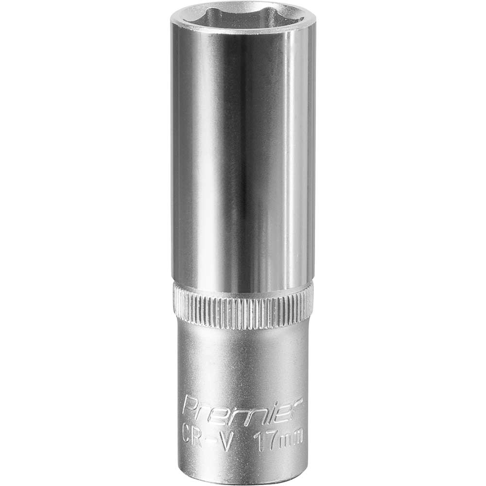 Sealey 1/2" Drive Deep Hexagon WallDrive Socket Metric 1/2" 17mm