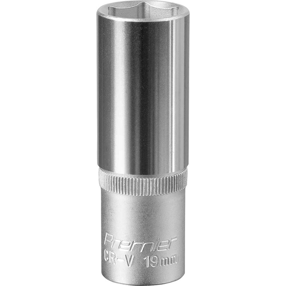 Image of Sealey 1/2" Drive Deep Hexagon WallDrive Socket Metric 1/2" 19mm