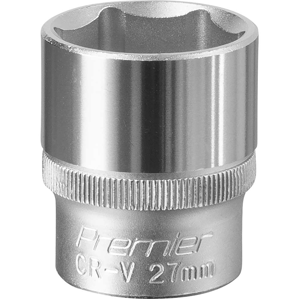 Sealey 1/2" Drive Hexagon WallDrive Socket Metric 1/2" 27mm