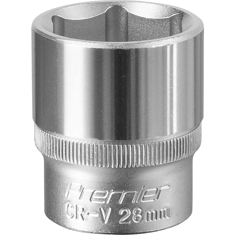 Sealey 1/2" Drive Hexagon WallDrive Socket Metric 1/2" 28mm