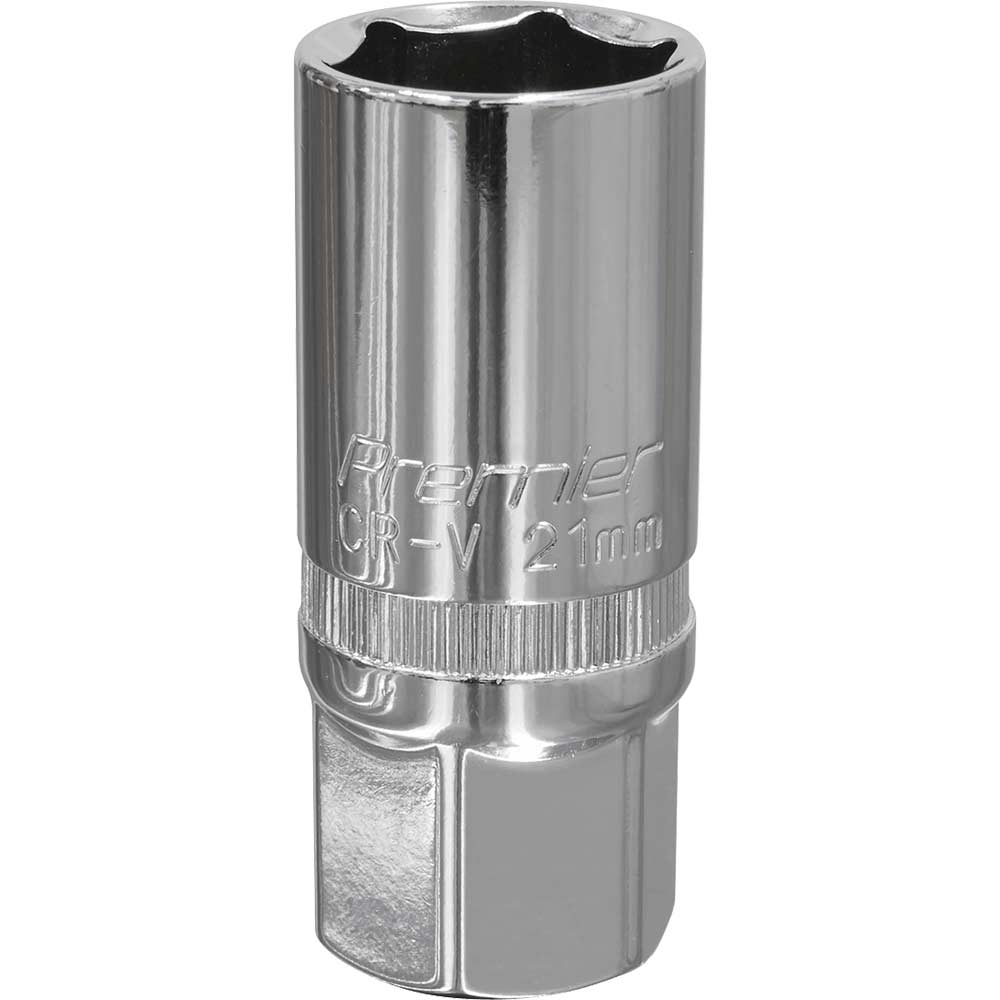 Sealey 1/2" Drive Hexagon Spark Plug Socket Metric 1/2" 21mm