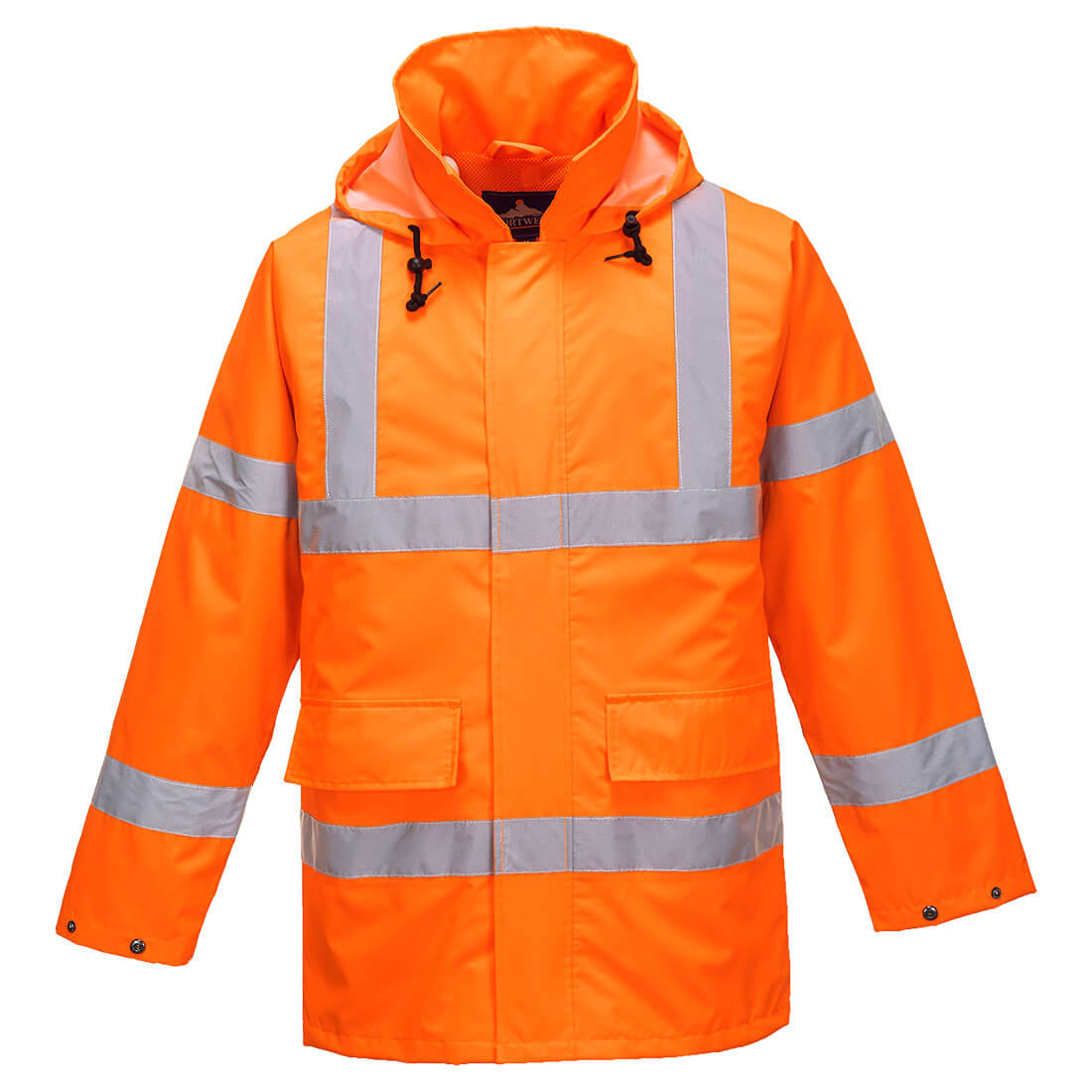 Image of Oxford Weave 150D Class 3 Lite Hi Vis Traffiic Jacket Orange L