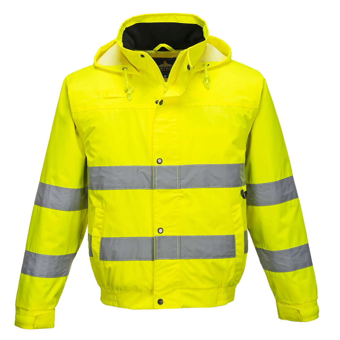 Image of Oxford Weave 150D Class 3 Hi Vis Bomber Jacket Yellow 2XL