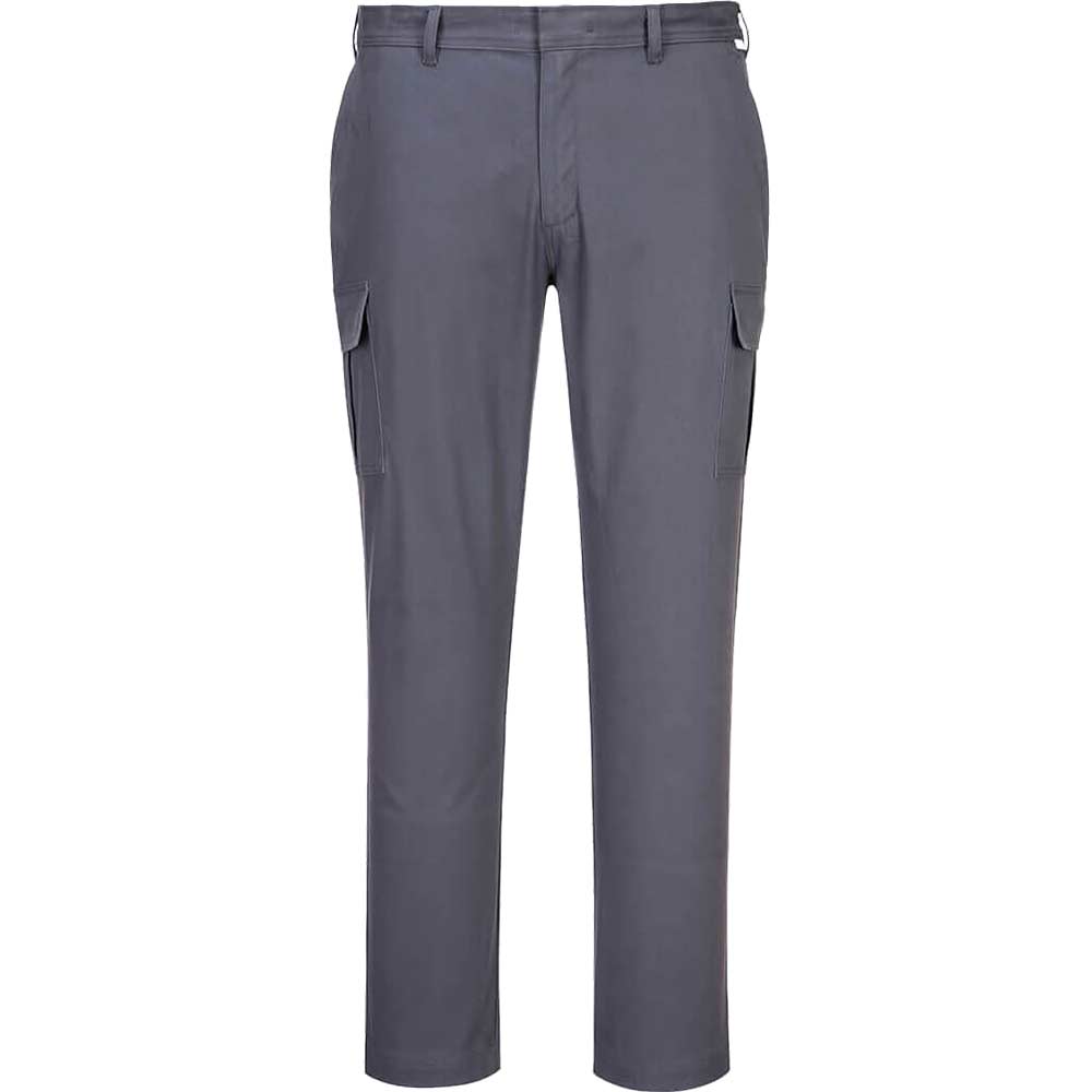 Portwest Stretch Slim Combat Trousers Charcoal Grey 48" 31