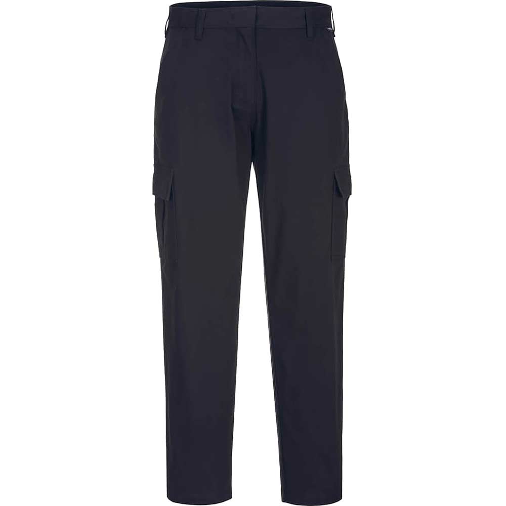 Image of Portwest Womens Stretch Cargo Trousers Black 26" 31"