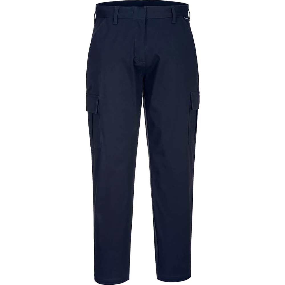 Image of Portwest Womens Stretch Cargo Trousers Dark Navy 26" 31"