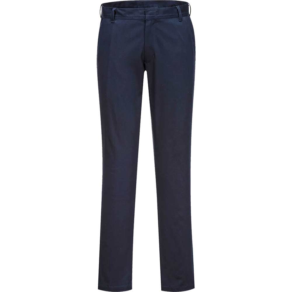 Portwest WX2 Womens Stretch Slim Chino Trousers Dark Navy 36" 31
