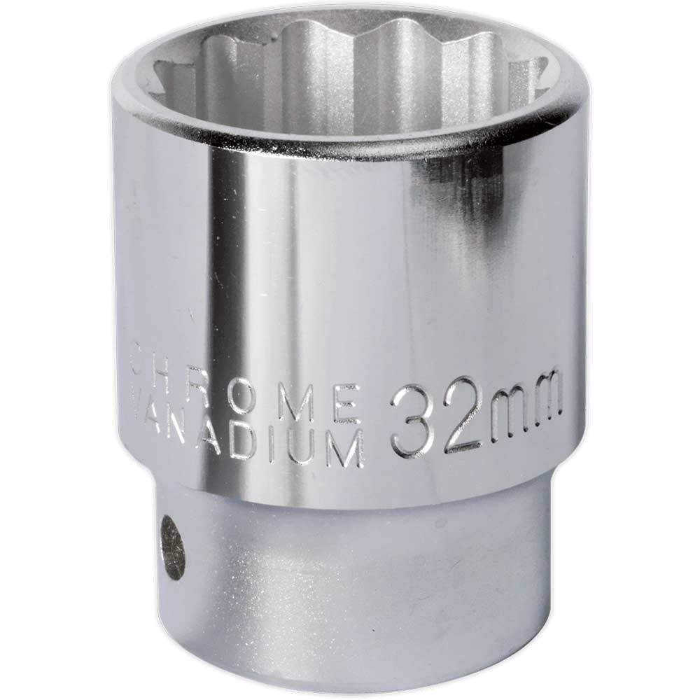 Sealey 3/4" Drive Bi Hexagon WallDrive Socket Metric 3/4" 32mm in UK Specification